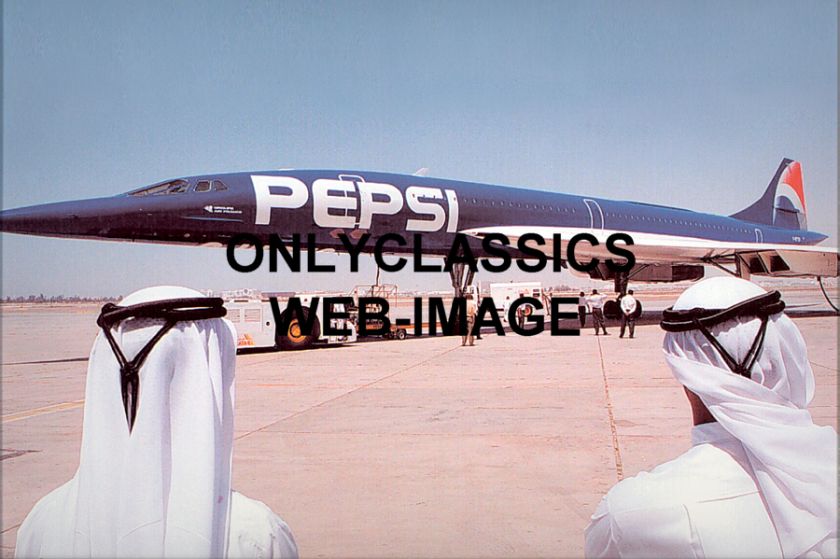 PEPSI CONCORDE SUPERSONIC JET AVIATION PHOTO MIDEAST  