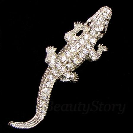 ADDL Item  rhinestone crystal animal brooch pin  