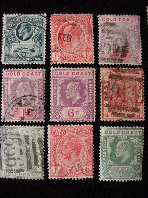 Estate Lot 20 British Gold Coast WEST AFRICA POSTAGE STAMPS Old 