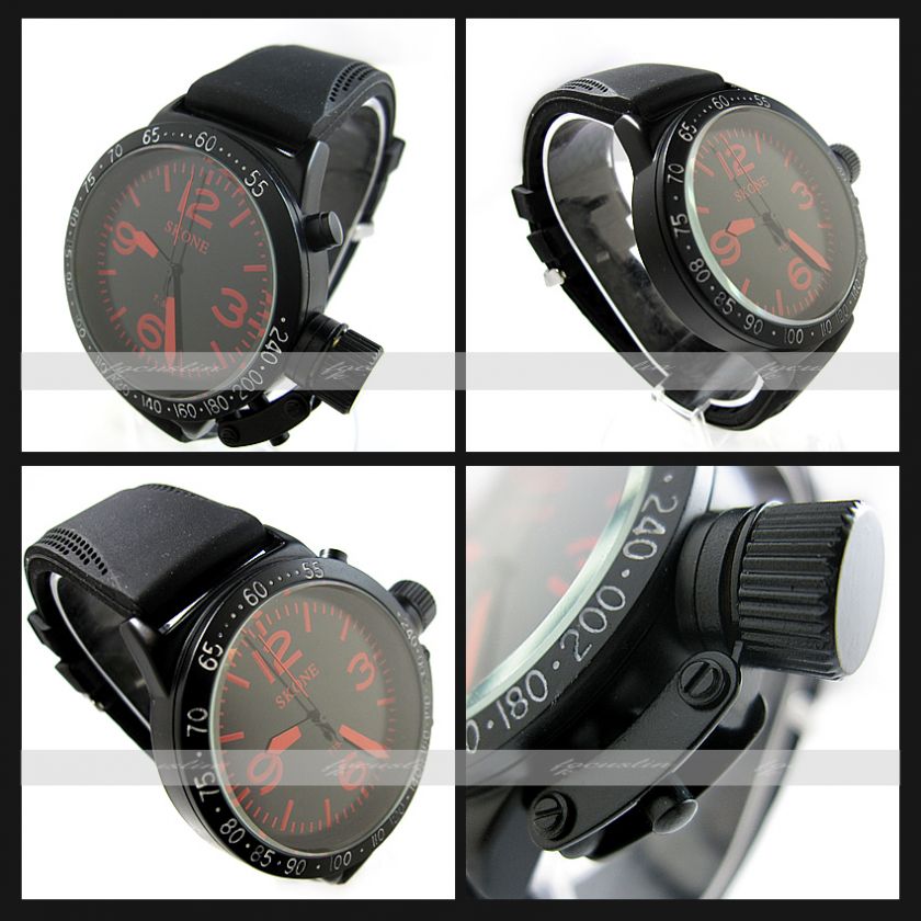   wrist watch high quailty rubber band water resistant quartz movement