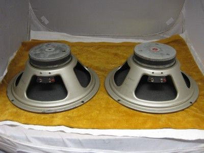 Pair of vintage 12 Celestion bass drivers, neoprene surround   8 ohms 