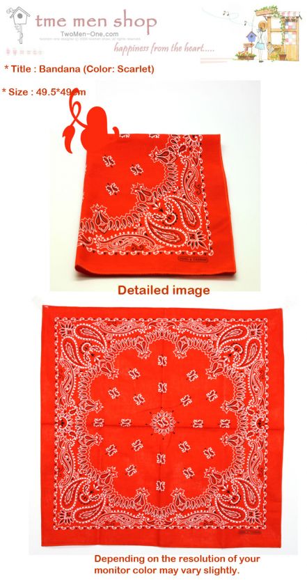 Bandana Scarlet 49.5*49cm Hats Head Wrap new Design  