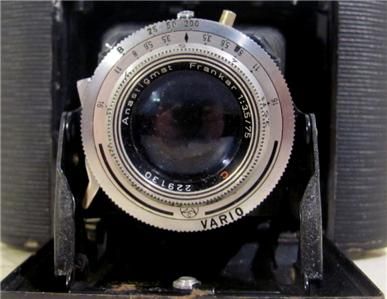 VINTAGE FRANKA SOLIDA I FOLDING CAMERA 1953 ANASTIGMAT FRANKAR LENS 1 