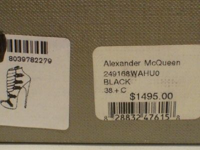 ALEXANDER MCQUEEN WAHUO SKI BOOTS SHOES 38.5/8 $1495  