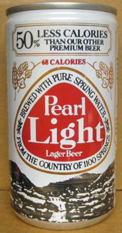 PEARL LIGHT 1983 84 RAZORBACK BASKETBALL SCHEDULE BEER Can with Hog 