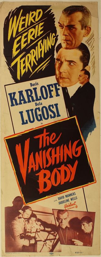 THE BLACK CAT (REALART VANISHING BODY) UNIVERSAL HORROR W/ KARLOFF 