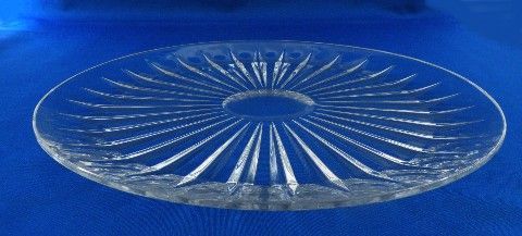 Val St Lambert Cut Glass Salver Flat Plate  