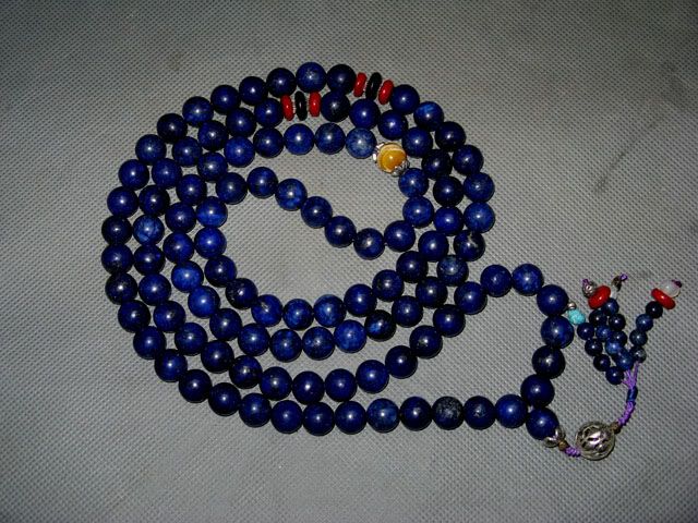 Tibet Tibetan lapis lazuli 108 Prayer Beads Mala  