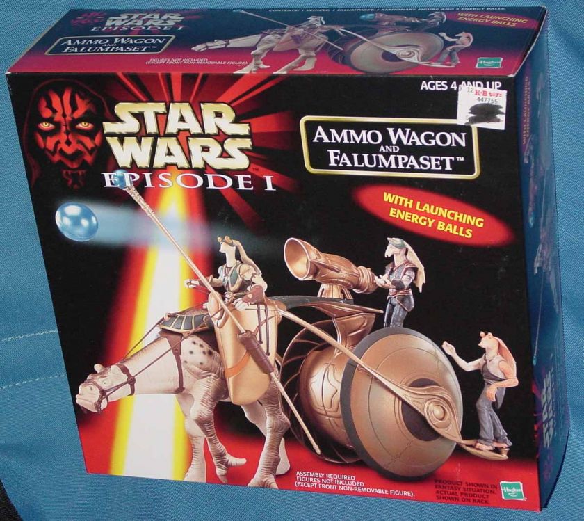 STAR WARS EPISODE I 1 GUNGAN AMMO WAGON & FALUMPA SET  