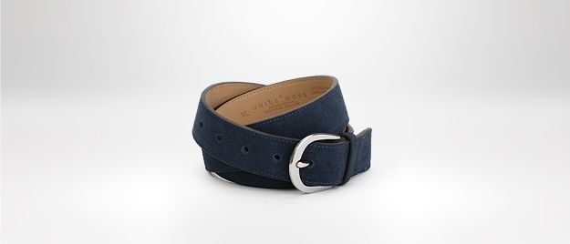 New Mens Fantastic Casual Buckle Belt, Calf Suede + Genuine 