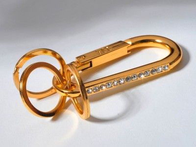 Uniform Experiment UE X fragment Key Chain Carabiner GOLD color FREE 