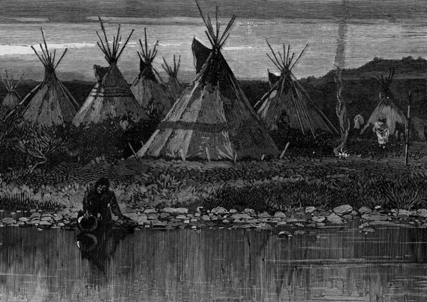 APACHE INDIAN WARFARE, TEPEE, ARIZONA INDIAN VILLAGE  