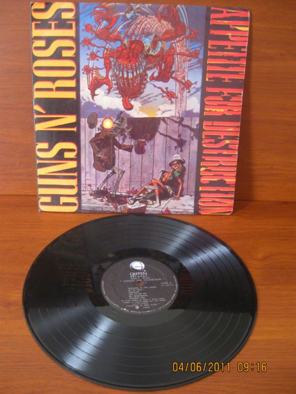 GUNS N ROSES APPETITE FOR DESTRUCTION LP COLOMBIA 1992  