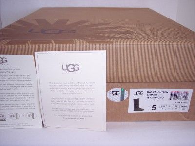 UGG Australia 1873 New In Box Size 5 Bailey Button Triplet Boots 