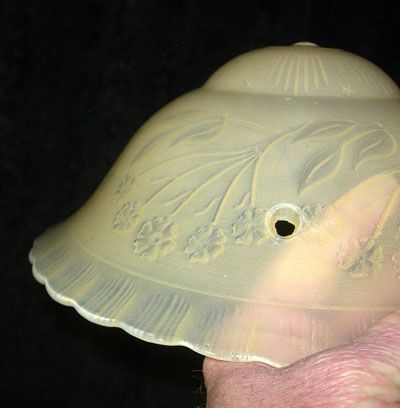 1920s Era FROSTED CEILING LIGHT FIXTURE   BEIGE  