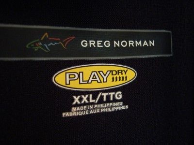 Mens Greg Norman Play Dry Half Zip Black/Gray Microfiber Jacket Sz XXL 