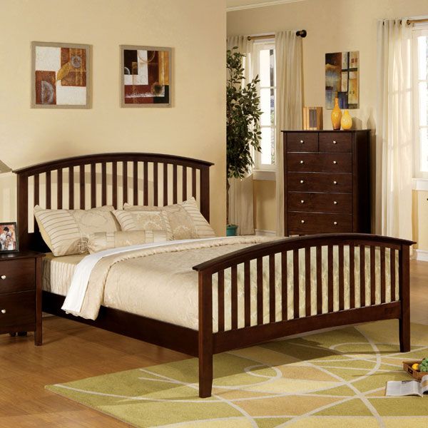 Ashton Dark Walnut Finish Bed Frame  