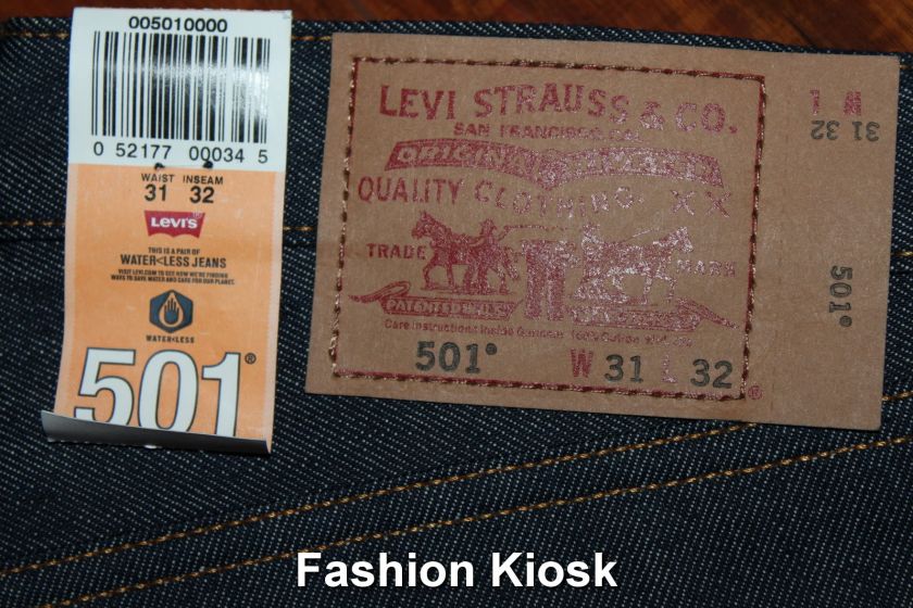 LEVIS 501 Shrink Straight Indigo 30 32 33 34 36 38 40  