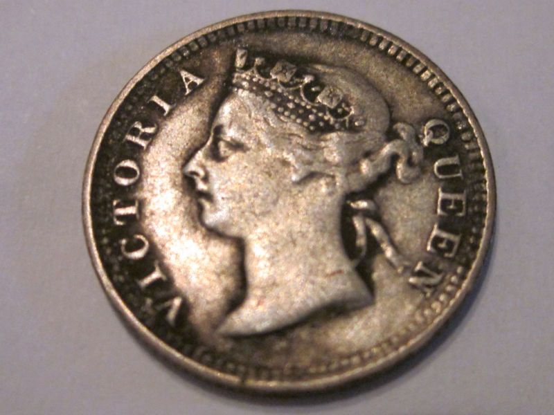 1899 HONG KONG 5 CENTS SILVER QUEEN VICTORIA  