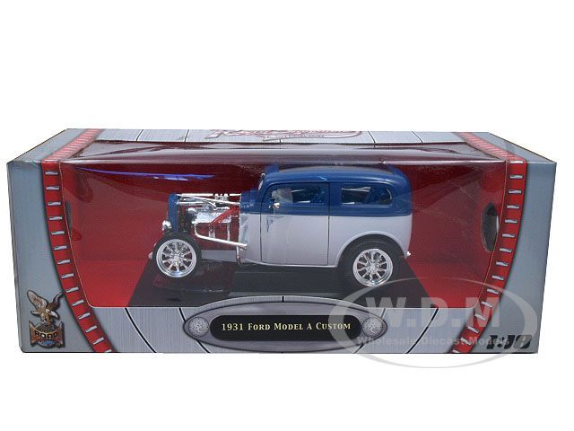   Ford Model A Custom Blue/White die cast car model by Road Signature