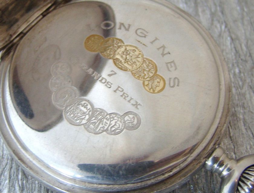 AWESOME VINTAGE LONGINES SILVER POCKET WATCH CIRCA 1920  