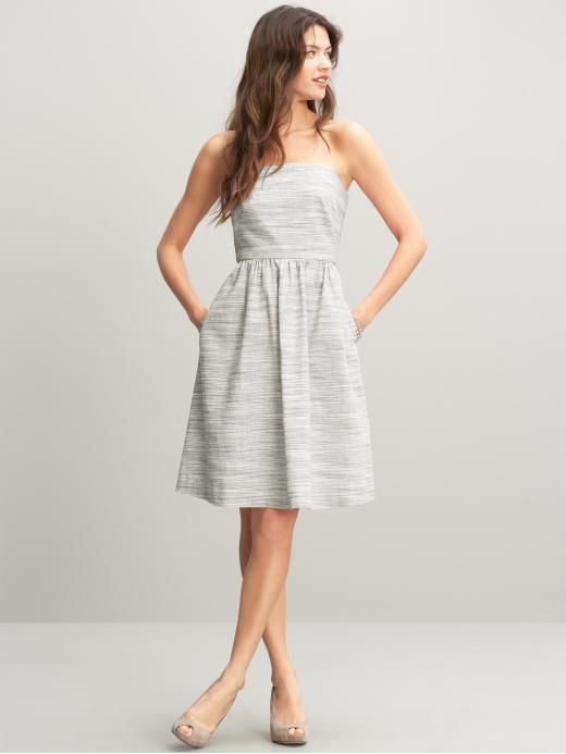 BANANA REPUBLIC Linen/Cotton Strapless Dress Sz 2  