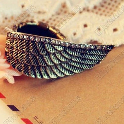 Design Vintage Personality Angels Wing Flexible Fashion RING 5084 