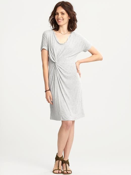 NWT Banana Republic Womens Twist Front Dress New BR Knit Textured 