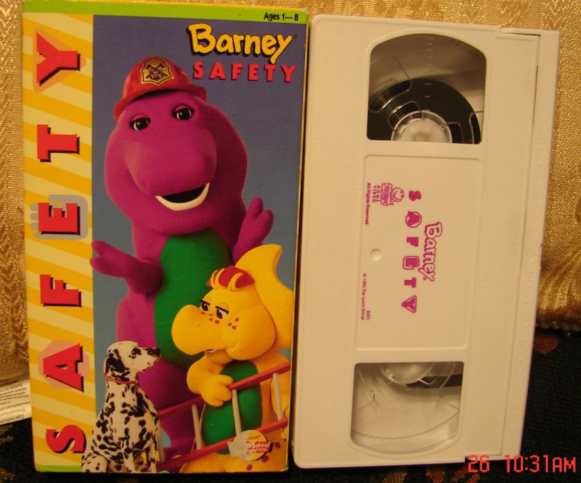 Barneys SAFETY Video Vhs RARE HTF OOP Actimates Comp Vhs VGC 