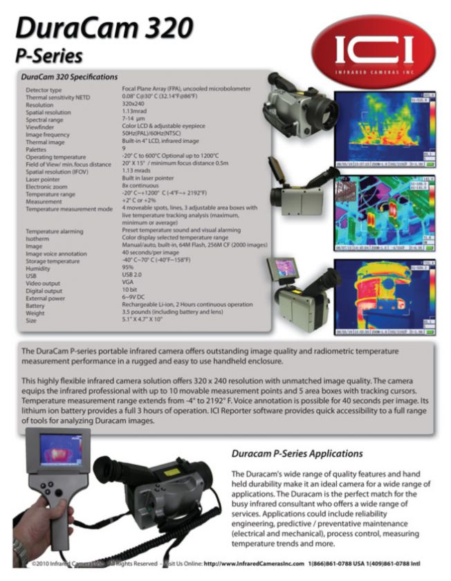 DuraCam 320 Pro   Infrared Camera  Thermal Imaging FLIR  