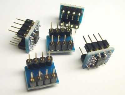 4set SOIC to DIP 8 Convert PCB Adapter SMD OPAMP OPA627  