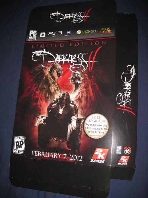 THE DARKNESS 2 II GAME PROMO DISPLAY BIG BOX RARE POSTER 16 X 12 X 3 