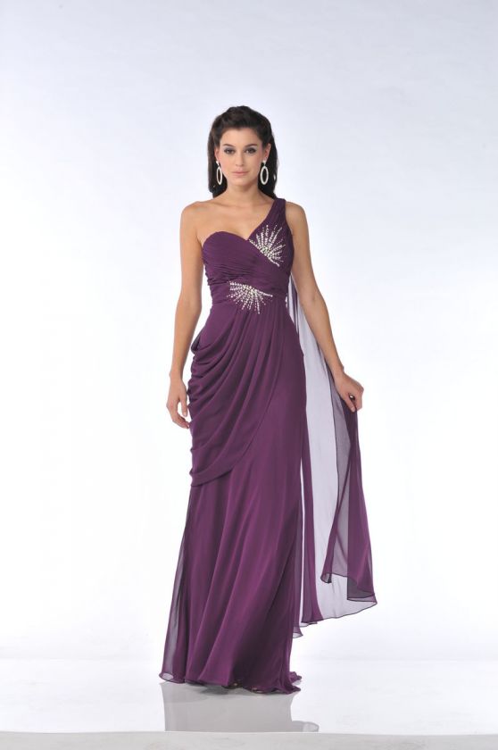   SILK ONESHOULDER DESIGNER PLUS SIZE EVENING GREEK GODDESS FORMAL DRESS