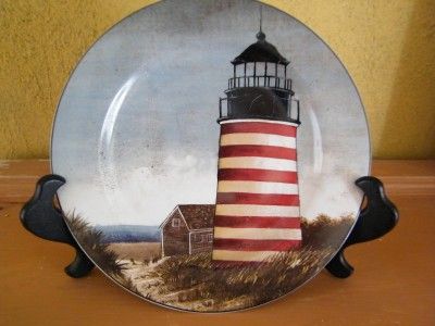 Sakura lighthouse by the sea plate david carter brown  