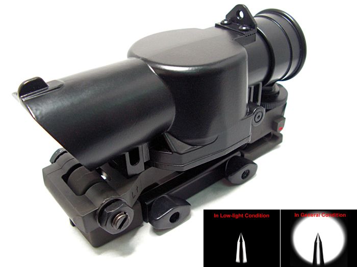 Tactical 4X MAG Black Optical Sight Scope for L85 SUSAT L9A1