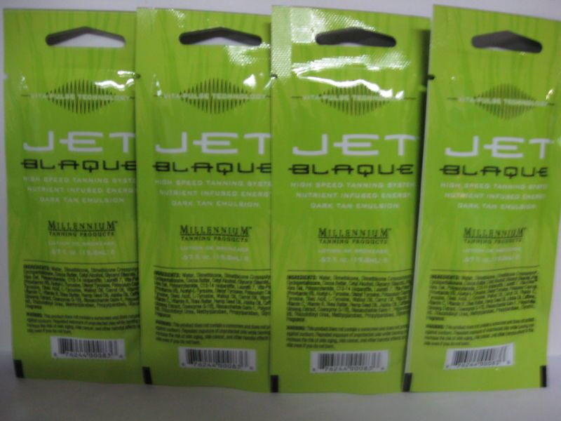 PACKS JET BLAQUE MILLENNIUM INDOOR TANNING BED LOTION  