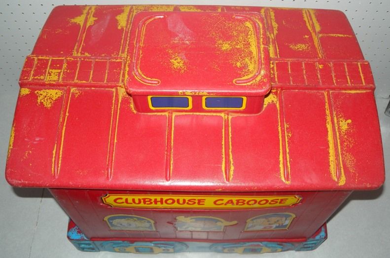 Large Get Along Gang Train Clubhouse Caboose Toy Box Chest VTG Plastic 