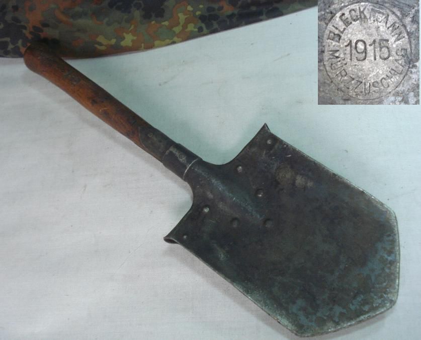 WWI WWII 1915 ORIGINAL GERMAN TRENCH SHOVEL   BLECKMANN  