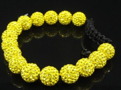 Mens Womens Swarovski Crystal Bracelet Black,Yellow & Black & White 