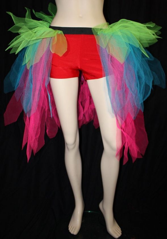 PLUS SIZE BUSTLE TUTU UV NEON BURLESQUE DANCE HEN PARTY  