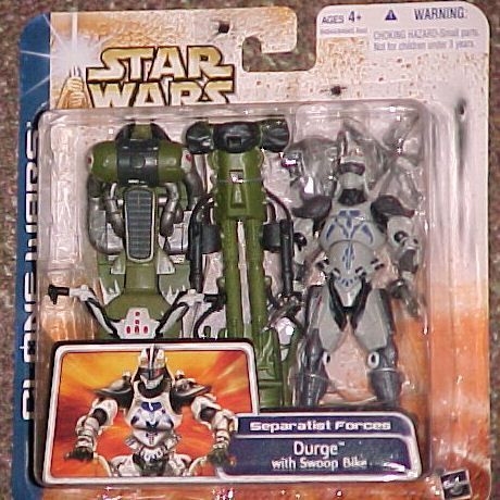 DELUXE CLONE WARS MISP Star DURGE + SWOOP SPEEDER BIKE  