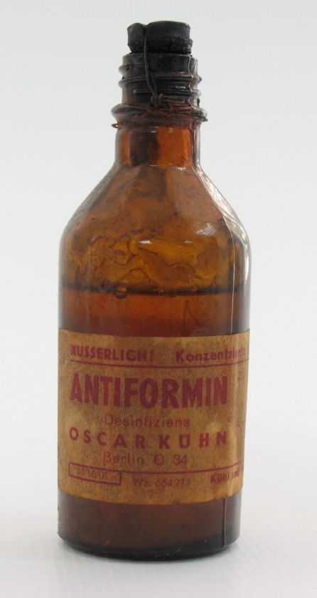 SUBSTITUTE ANTIFORMIN PARASITOLOGICAL ANTIQUE BOTTLE  