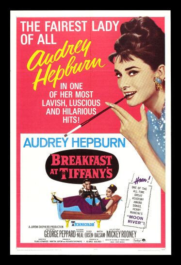 BREAKFAST AT TIFFANYS * AUDREY HEPBURN MOVIE POSTER 65R  