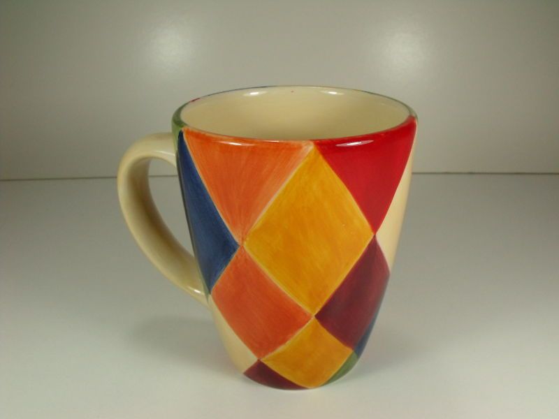 ARTIMINO CIAO HARLEQUIN large MUG bright colors EC  