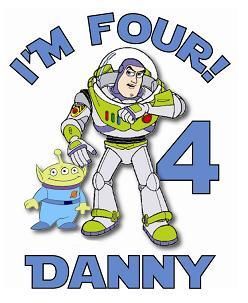 BUZZ LIGHTYEAR TOY STORY Personalized Birthday T Shirt  