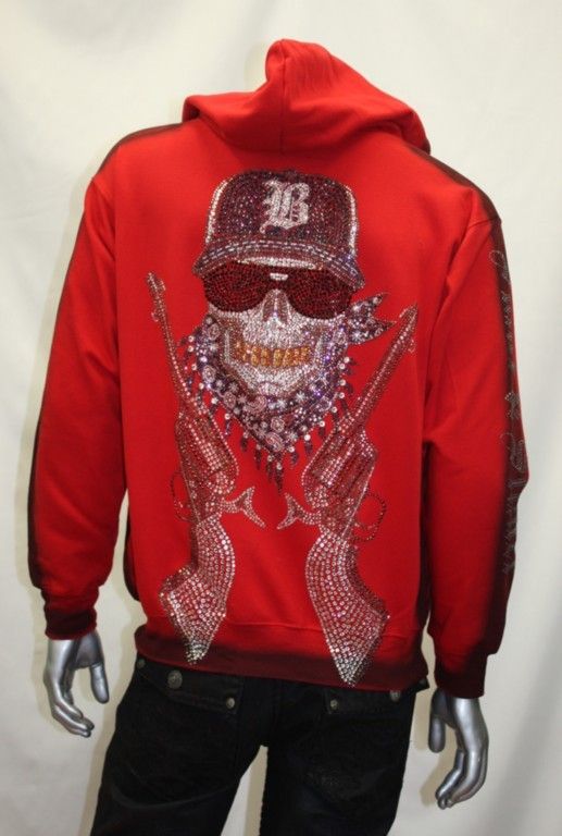 BULZEYE HOODIE * GANGSTA * RED  