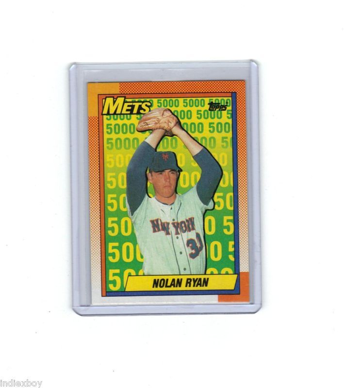 1990 Topps Nolan Ryan 5000 Strike out # 2 Mets  