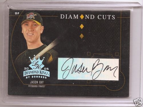 JASON BAY 2005 DONRUSS DIAMOND KINGS AUTOGRAPH /100  