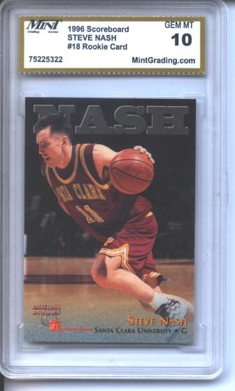 STEVE NASH 1996 Scoreboard MGS 10 Rookie 1st Card Gem  