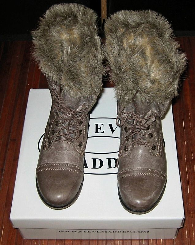 NIB FAUX FUR Steve Madden MINKEE Boots SIZES  